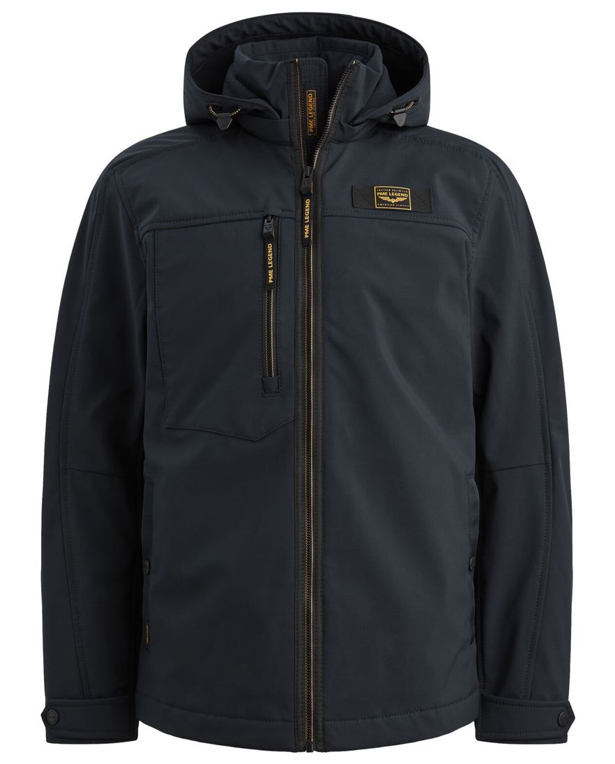 Softshell jas PME Legend Successor donkerblauw waterafstotend
