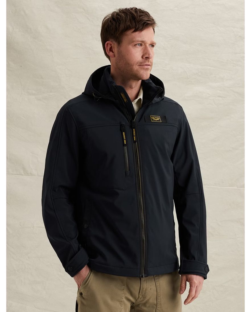 Softshell jas PME Legend Successor donkerblauw waterafstotend