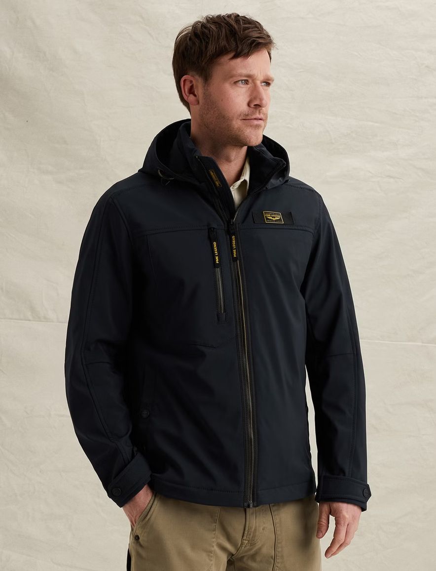 Softshell jas PME Legend Successor donkerblauw waterafstotend
