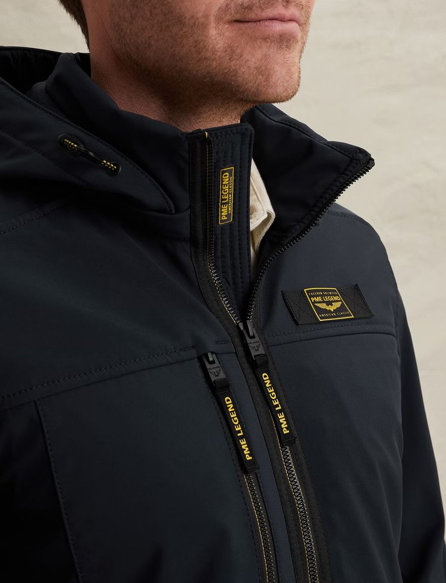 Softshell jas PME Legend Successor donkerblauw waterafstotend