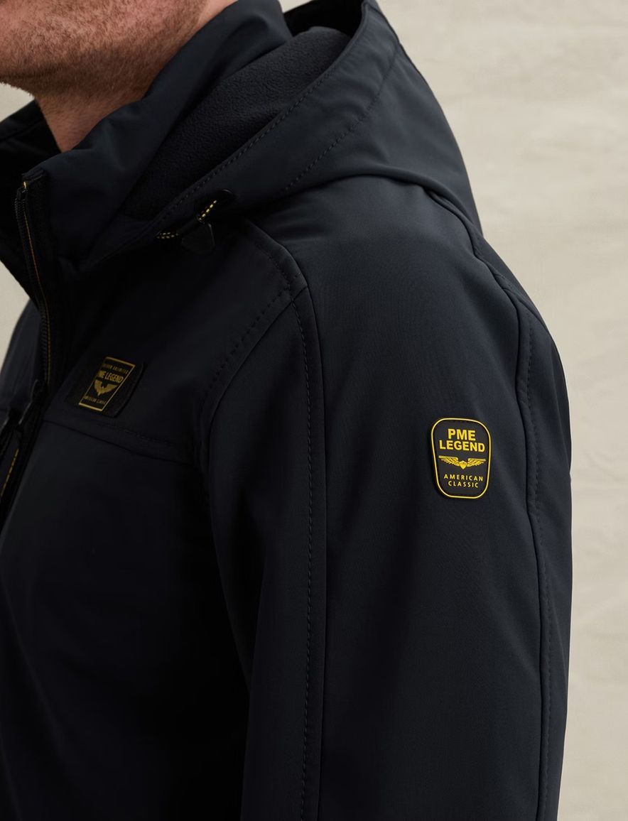 PME Legend Successor Softshell Jas donkerblauw afneembare capuchon