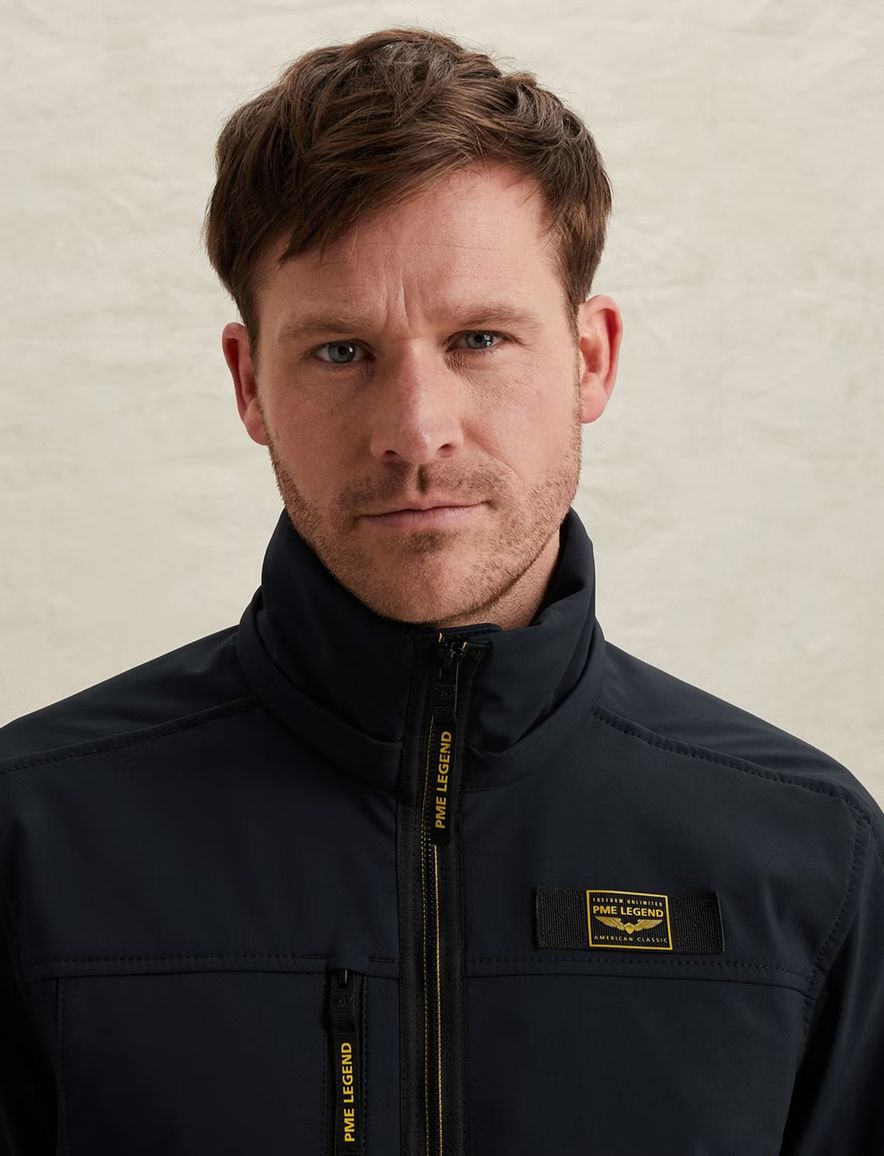 PME Legend Successor Softshell Jas donkerblauw afneembare capuchon