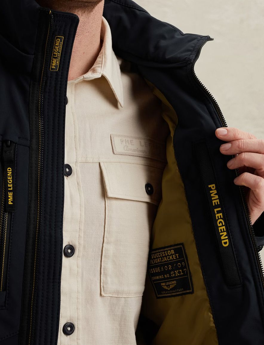 Softshell jas PME Legend Successor donkerblauw waterafstotend