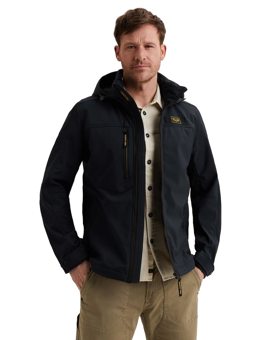 Softshell jas PME Legend Successor donkerblauw waterafstotend