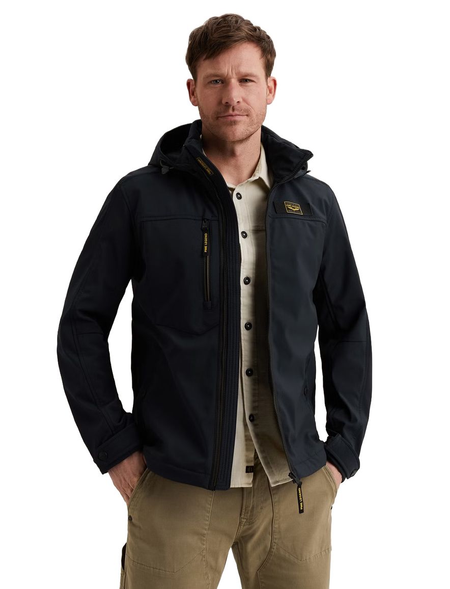 Softshell jas PME Legend Successor donkerblauw waterafstotend
