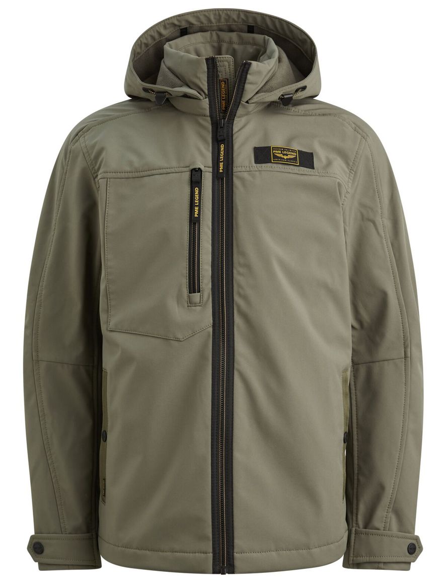 PME Legend Successor Softshell Jas groen borstzak met rits