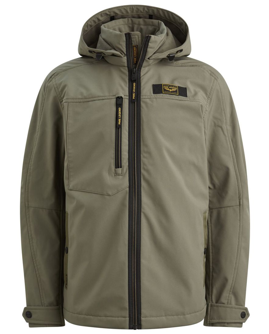 Softshell jas PME Legend Succesor groen verstelbare mouw