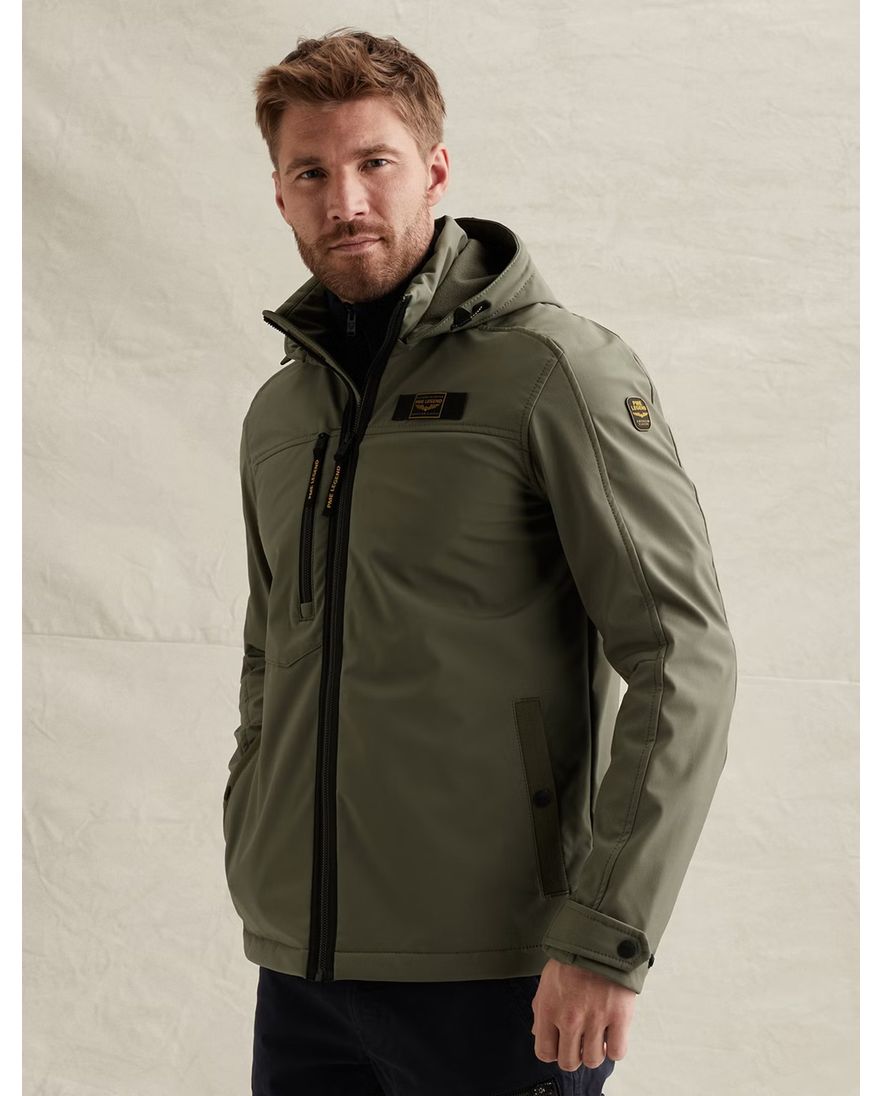 Softshell jas PME Legend Succesor groen verstelbare mouw
