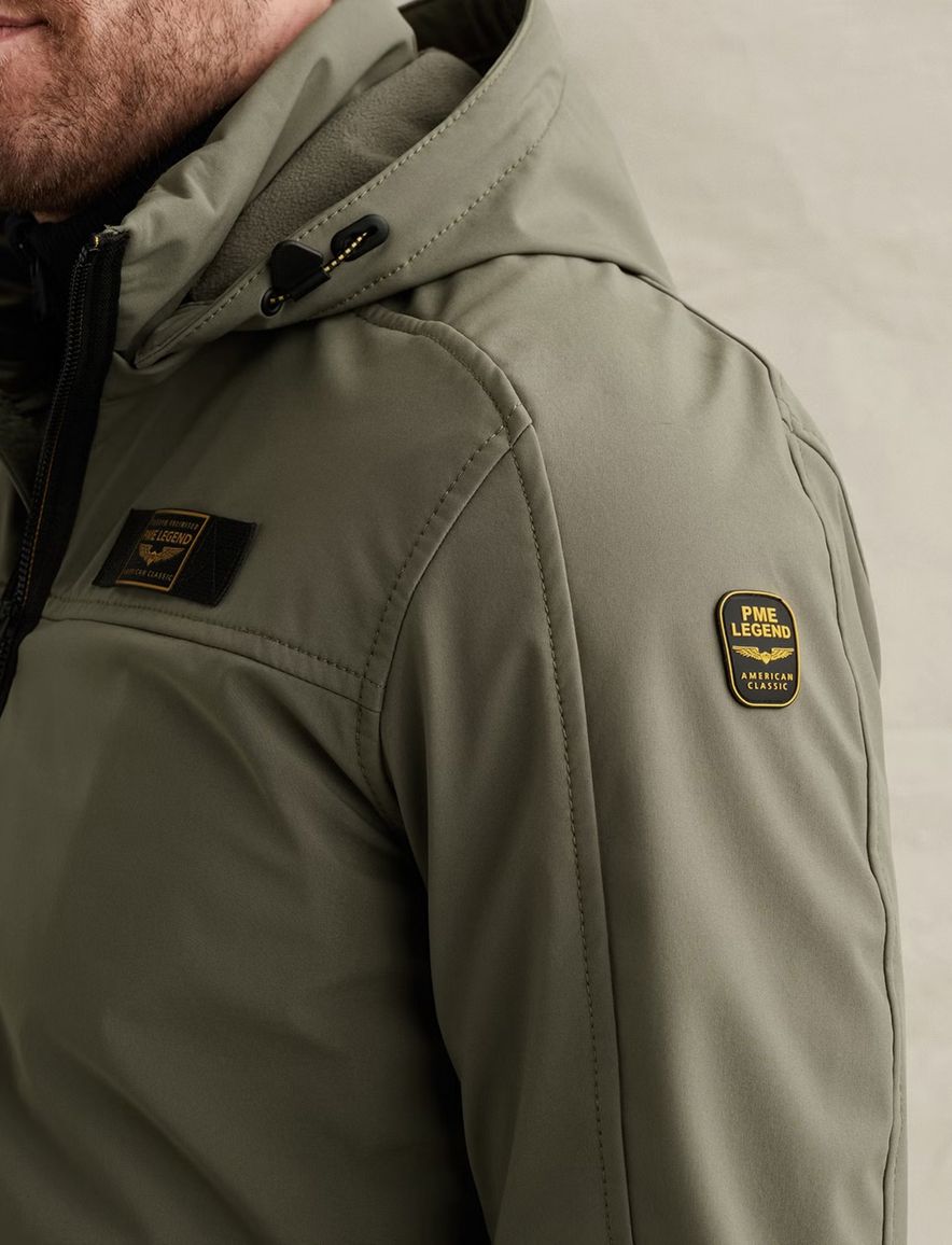 PME Legend Successor Softshell Jas groen borstzak met rits