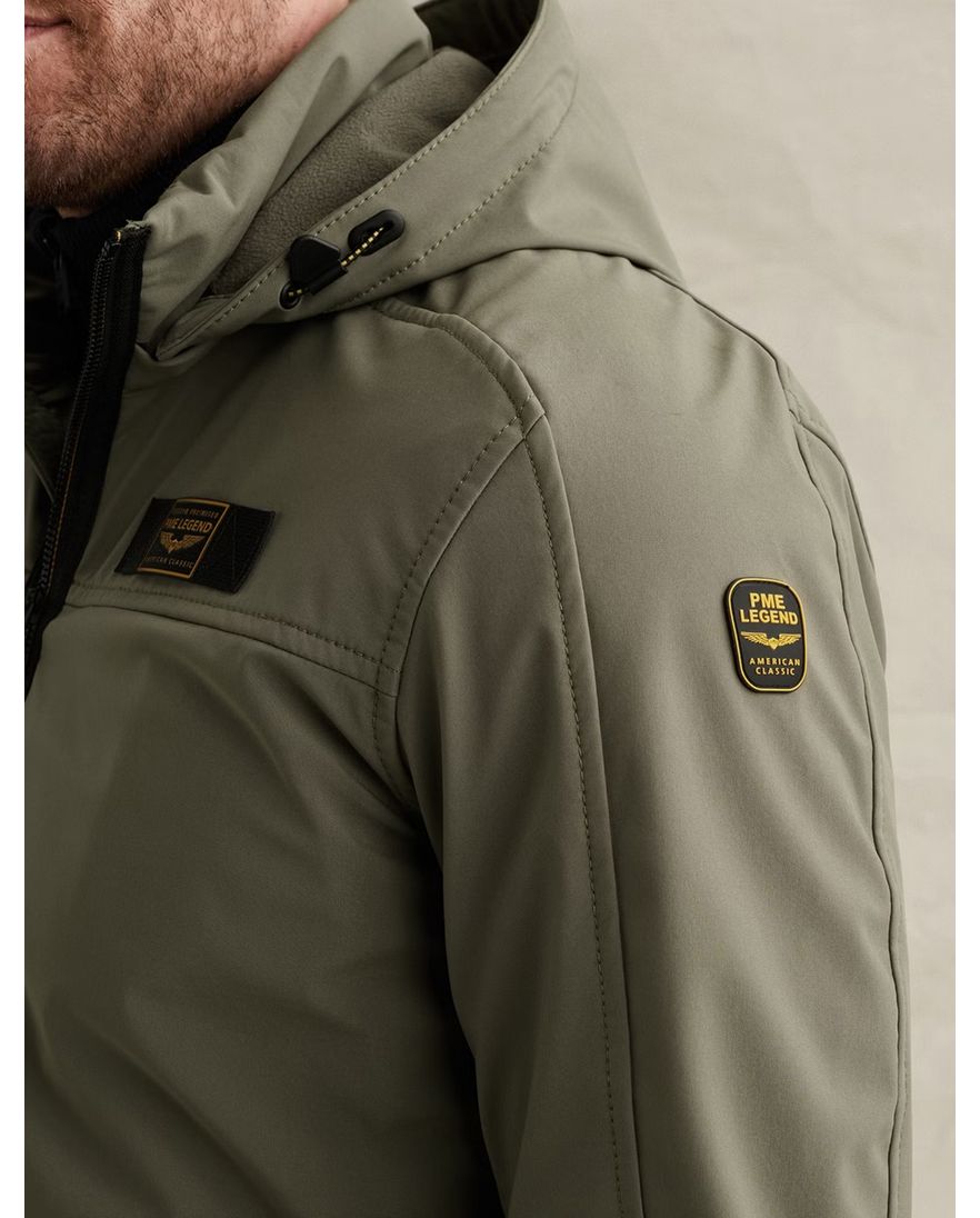 Softshell jas PME Legend Succesor groen verstelbare mouw