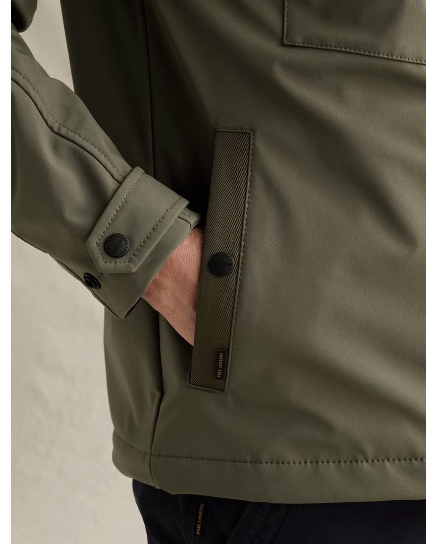 Softshell jas PME Legend Succesor groen verstelbare mouw