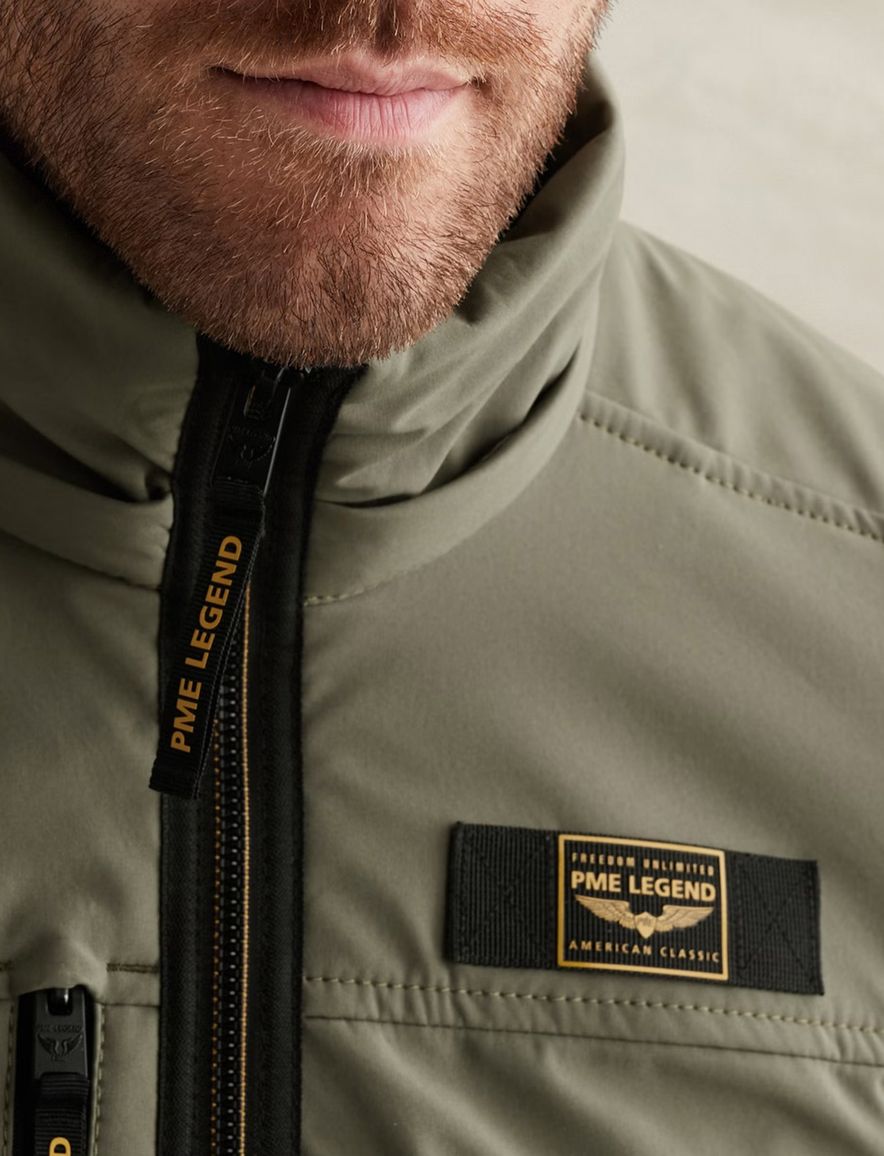 PME Legend Successor Softshell Jas groen borstzak met rits