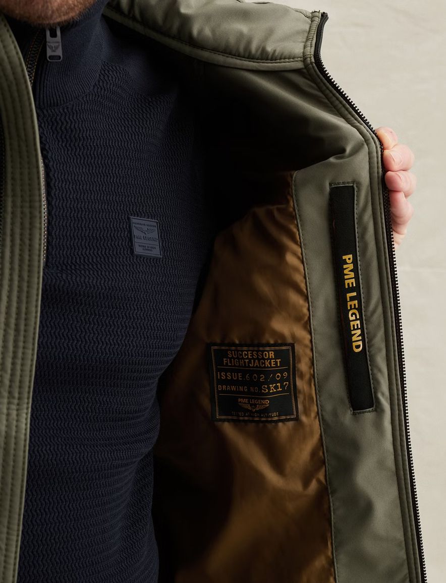 PME Legend Successor Softshell Jas groen borstzak met rits