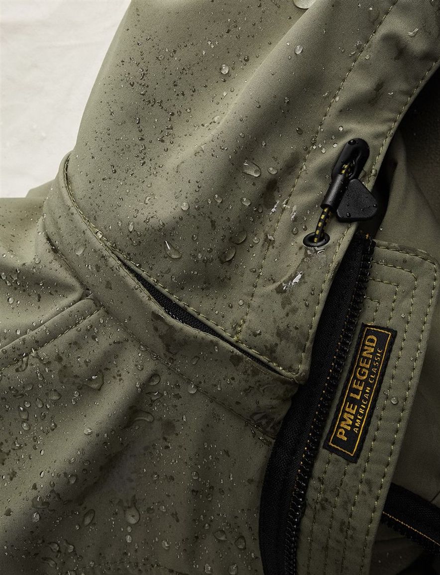 PME Legend Successor Softshell Jas groen borstzak met rits