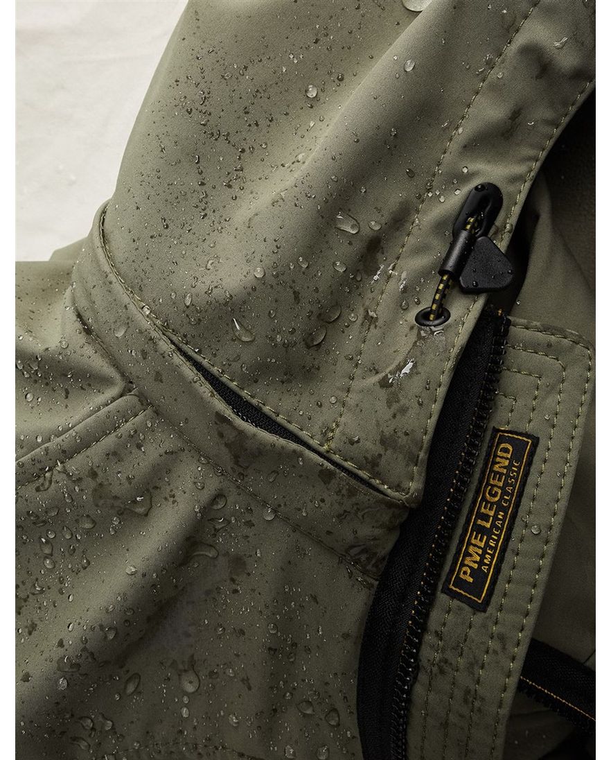 Softshell jas PME Legend Succesor groen verstelbare mouw