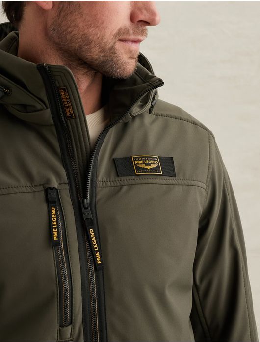 PME Legend Successor softshell jas donkergroen winddicht