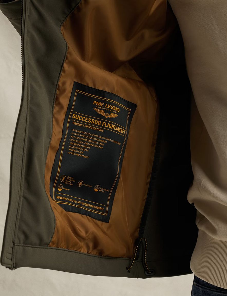 PME Legend Successor softshell jas donkergroen winddicht