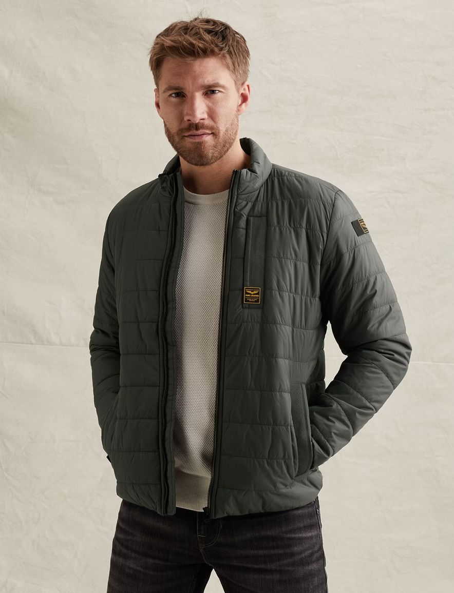 gewatteerde jas PME Legend Miles Mentor groen borstzak