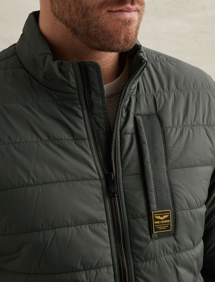 gewatteerde jas PME Legend Miles Mentor groen borstzak