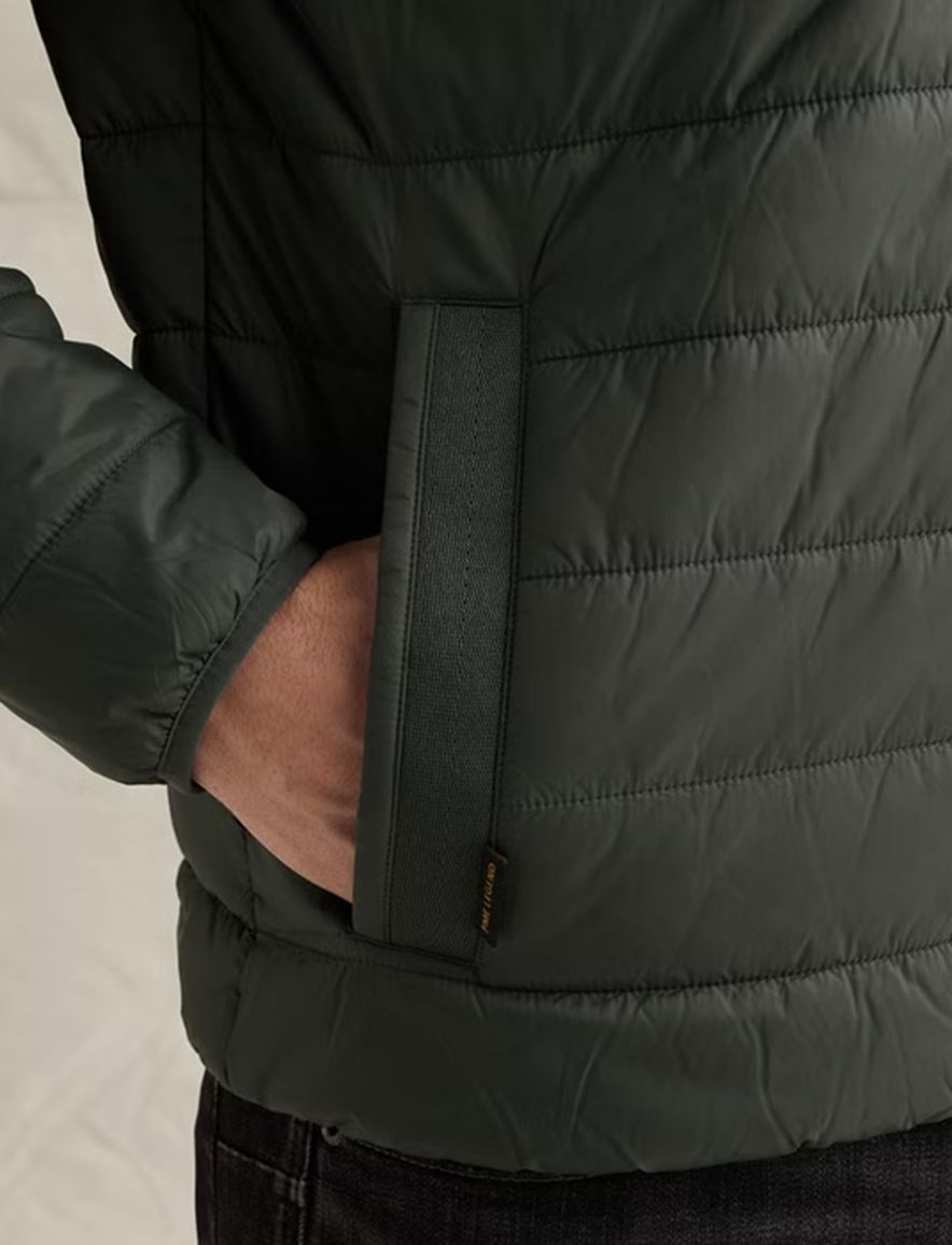 gewatteerde jas PME Legend Miles Mentor groen borstzak