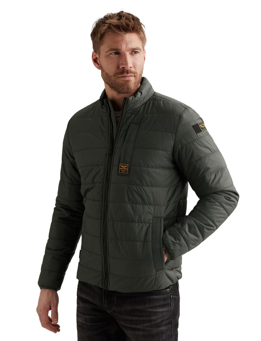 gewatteerde jas PME Legend Miles Mentor groen borstzak
