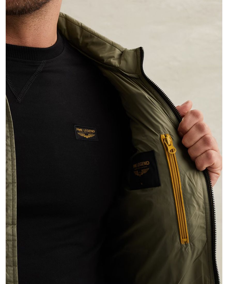 Olijfgroene jas PME Legend Miles Mentor lichtgewicht