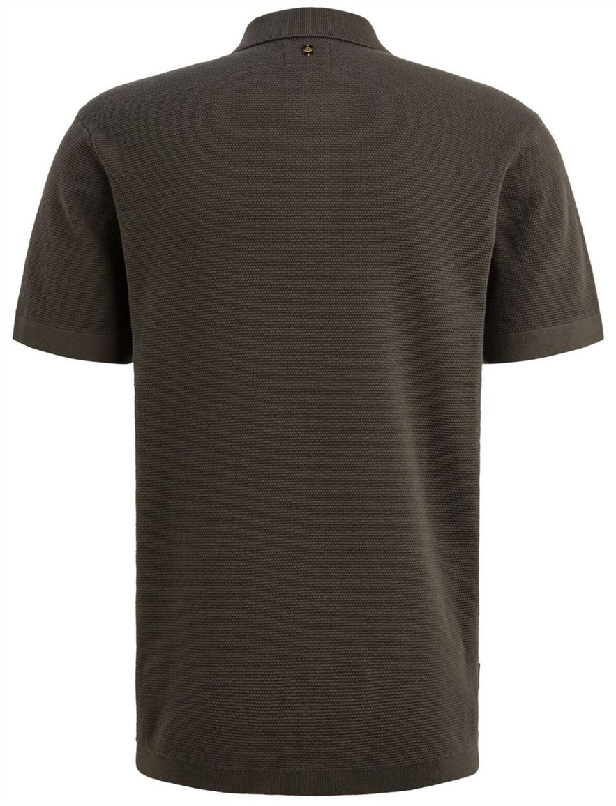 Donkergroen poloshirt PME Legend ribgebreide boorden