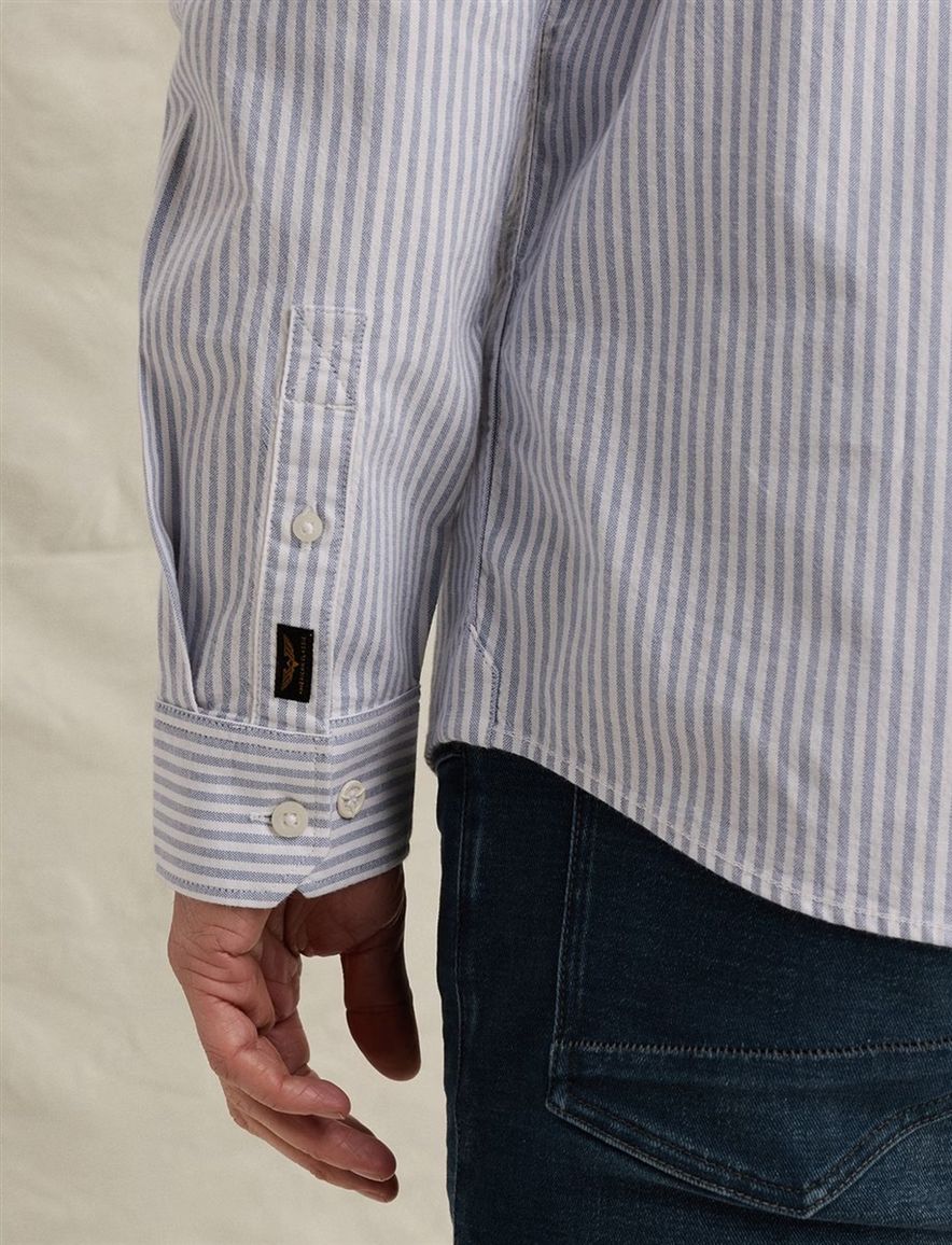 PME Legend Overhemd blauw wit gestreept