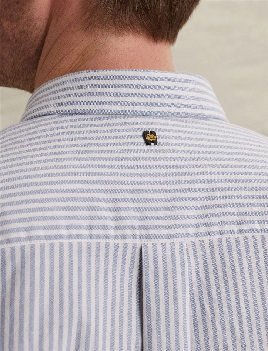 PME Legend Overhemd blauw wit gestreept