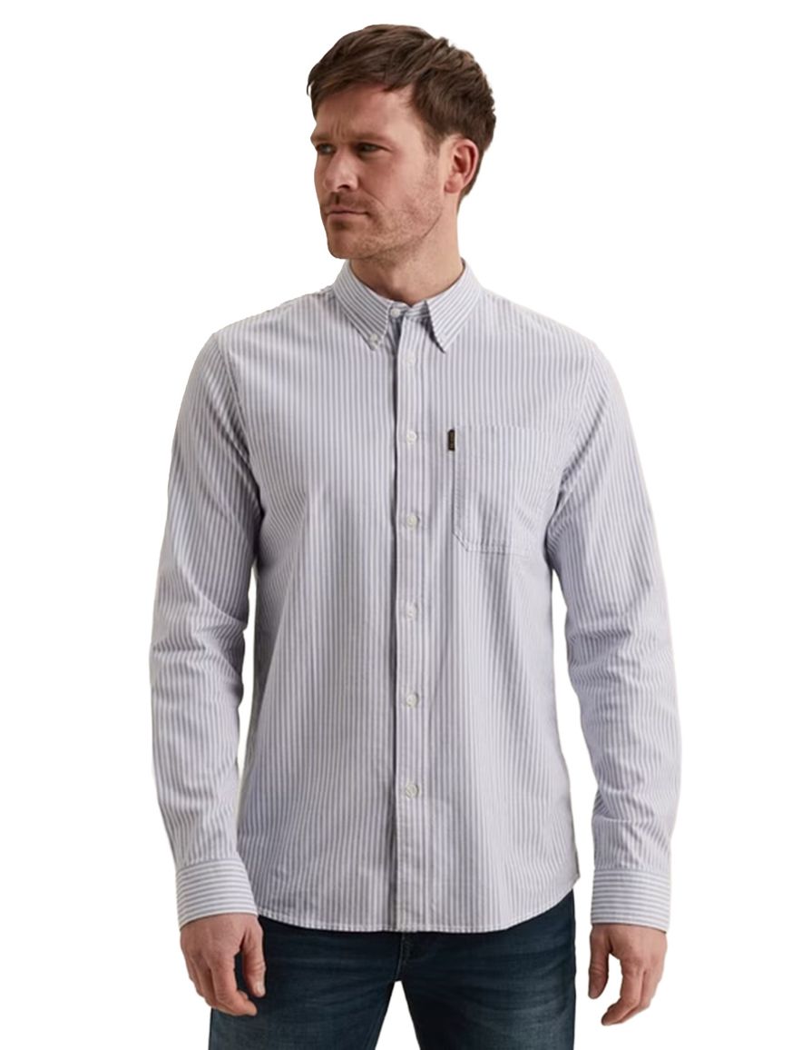PME Legend Overhemd blauw wit gestreept