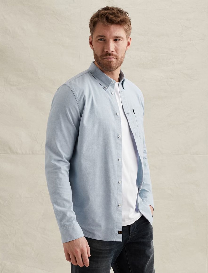 PME Legend Overhemd lichtblauw effen