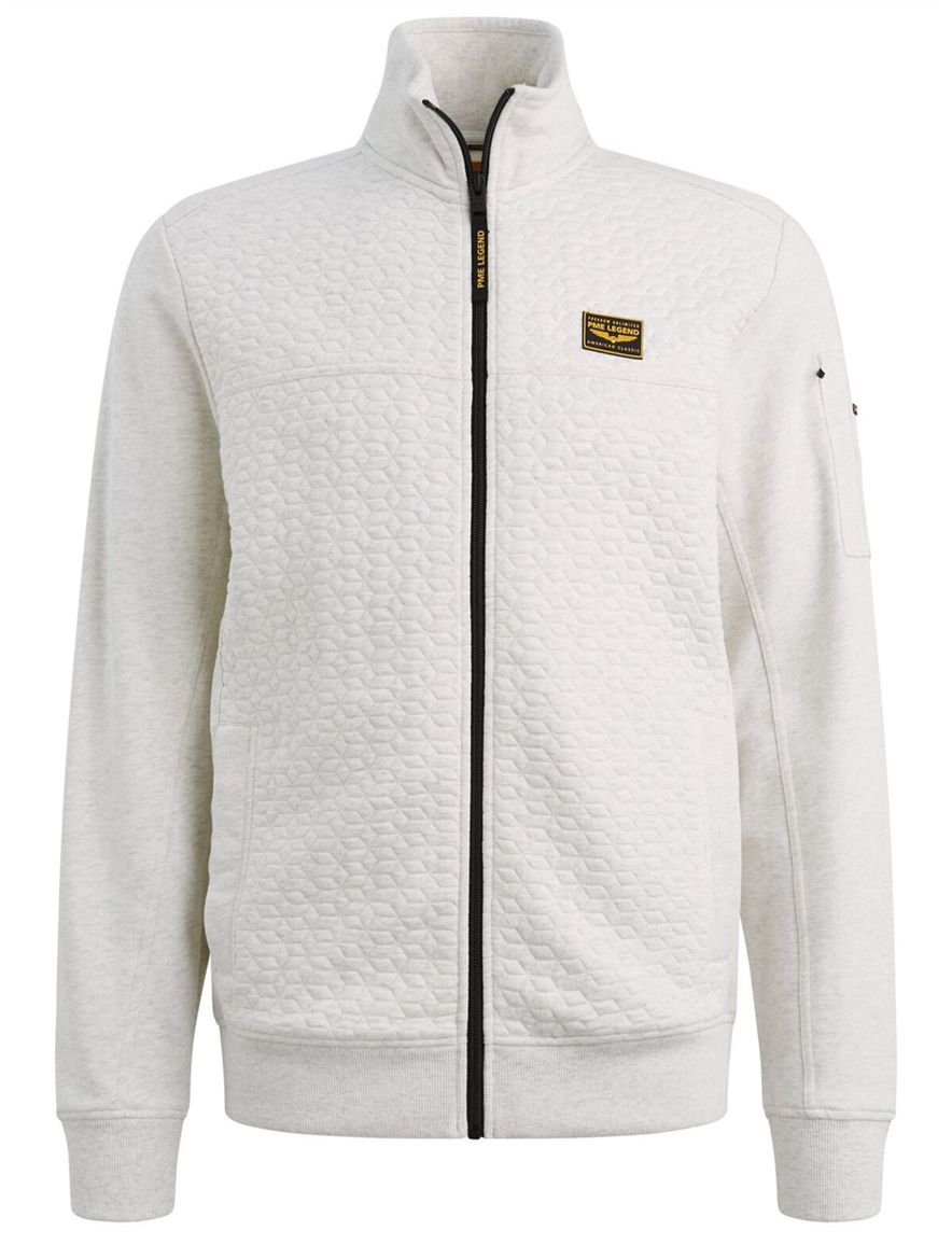 Creme vest PME Legend interlock structuur rits