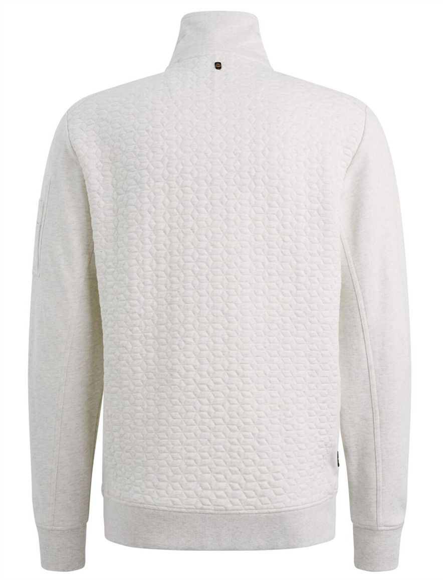 Creme vest PME Legend interlock structuur rits