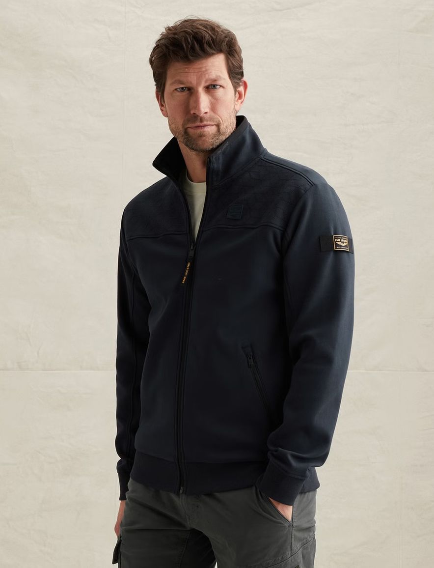 PME Legend Vest Donkerblauw interlock sweatstof