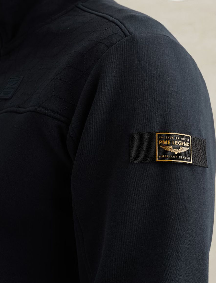 PME Legend Vest Donkerblauw interlock sweatstof