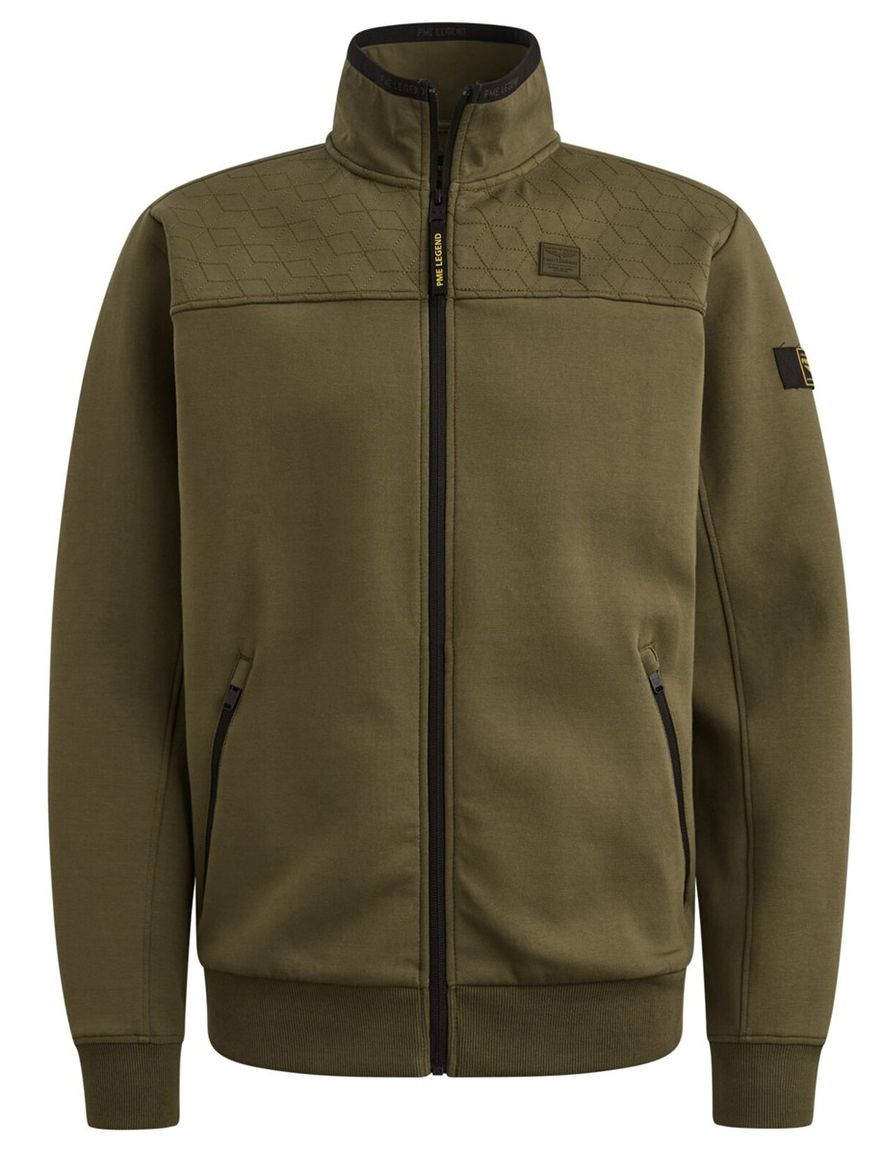 PME Legend vest donkergroen structuurelementen schouder