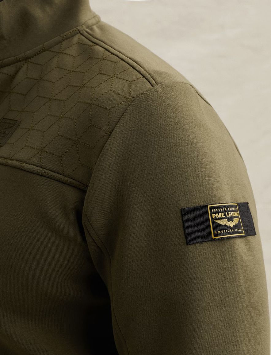 PME Legend vest donkergroen structuurelementen schouder