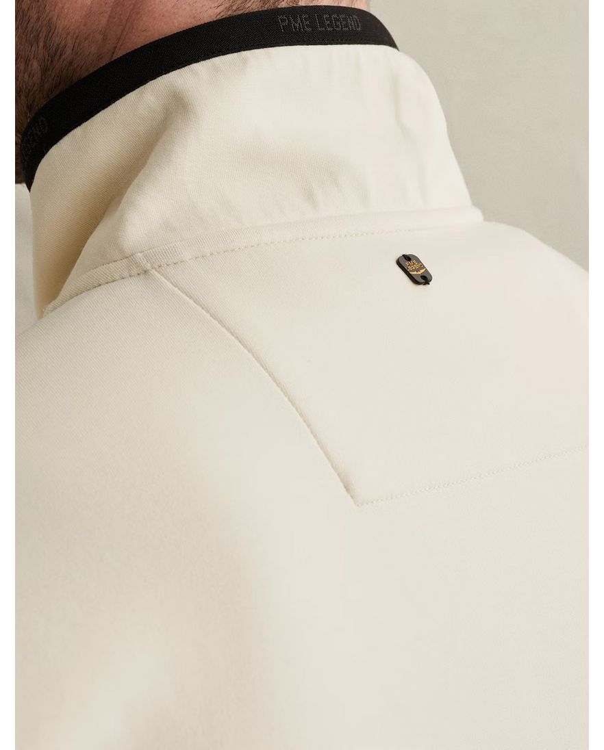 Vest beige PME Legend structuren mix schouder