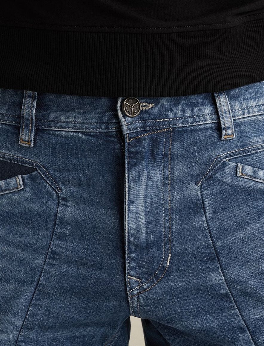 PME Legend Aviator 5-pocket jeans blauw grote voorzakken