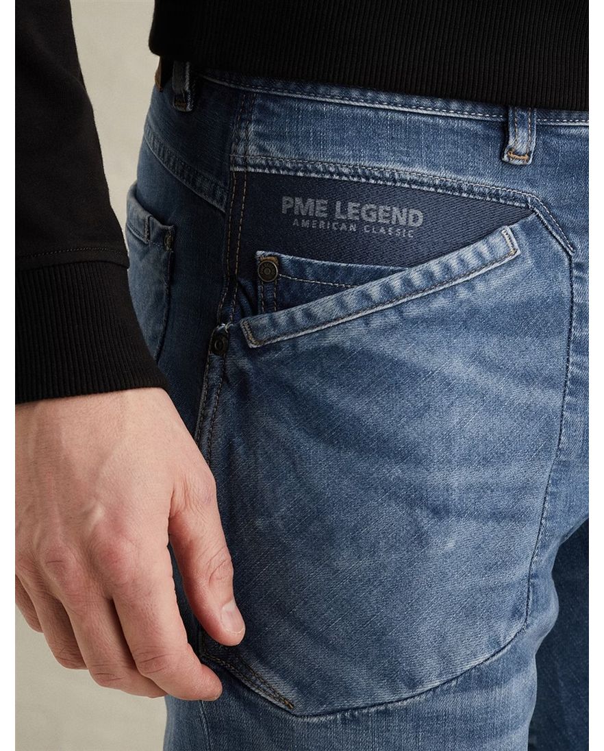 Blauwe jeans PME Legend Aviator 5-pocket wijde fit