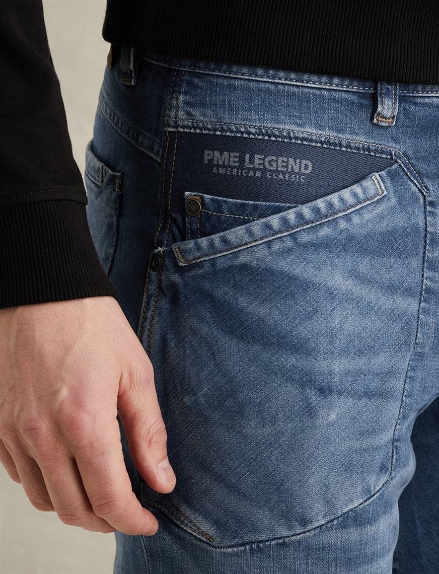 PME Legend Aviator 5-pocket jeans blauw grote voorzakken