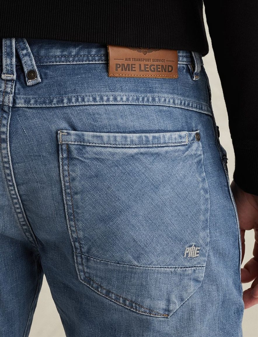 PME Legend Aviator 5-pocket jeans blauw grote voorzakken