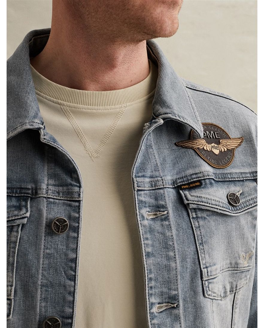 Blauwe Spijkerjas PME Legend borstzakken