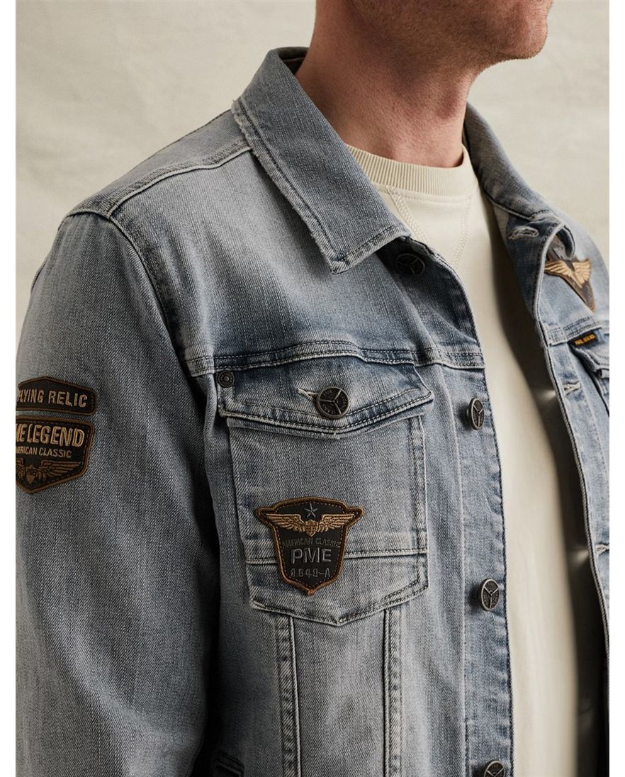 Blauwe Spijkerjas PME Legend borstzakken