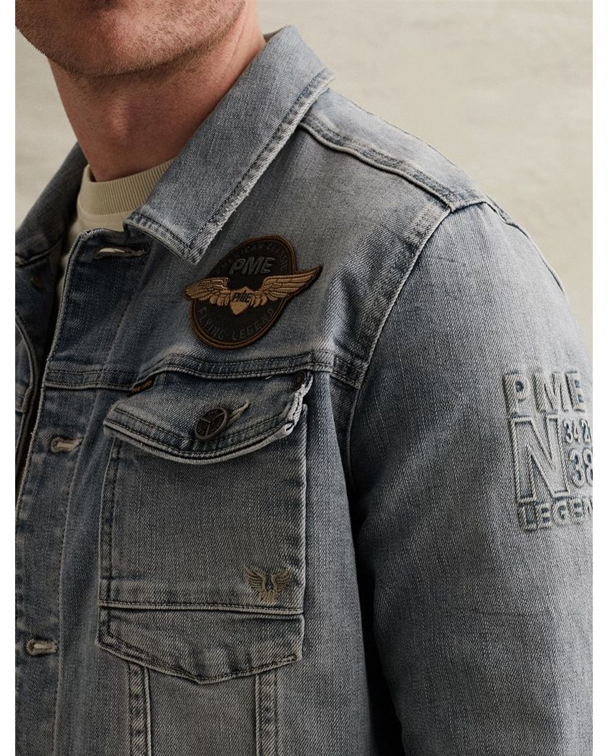 Blauwe Spijkerjas PME Legend borstzakken