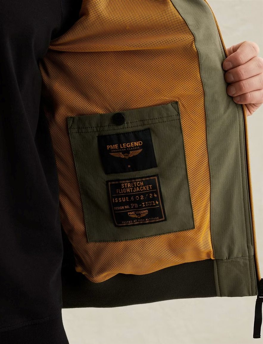 PME Legend flight jacket stretch olijfgroen