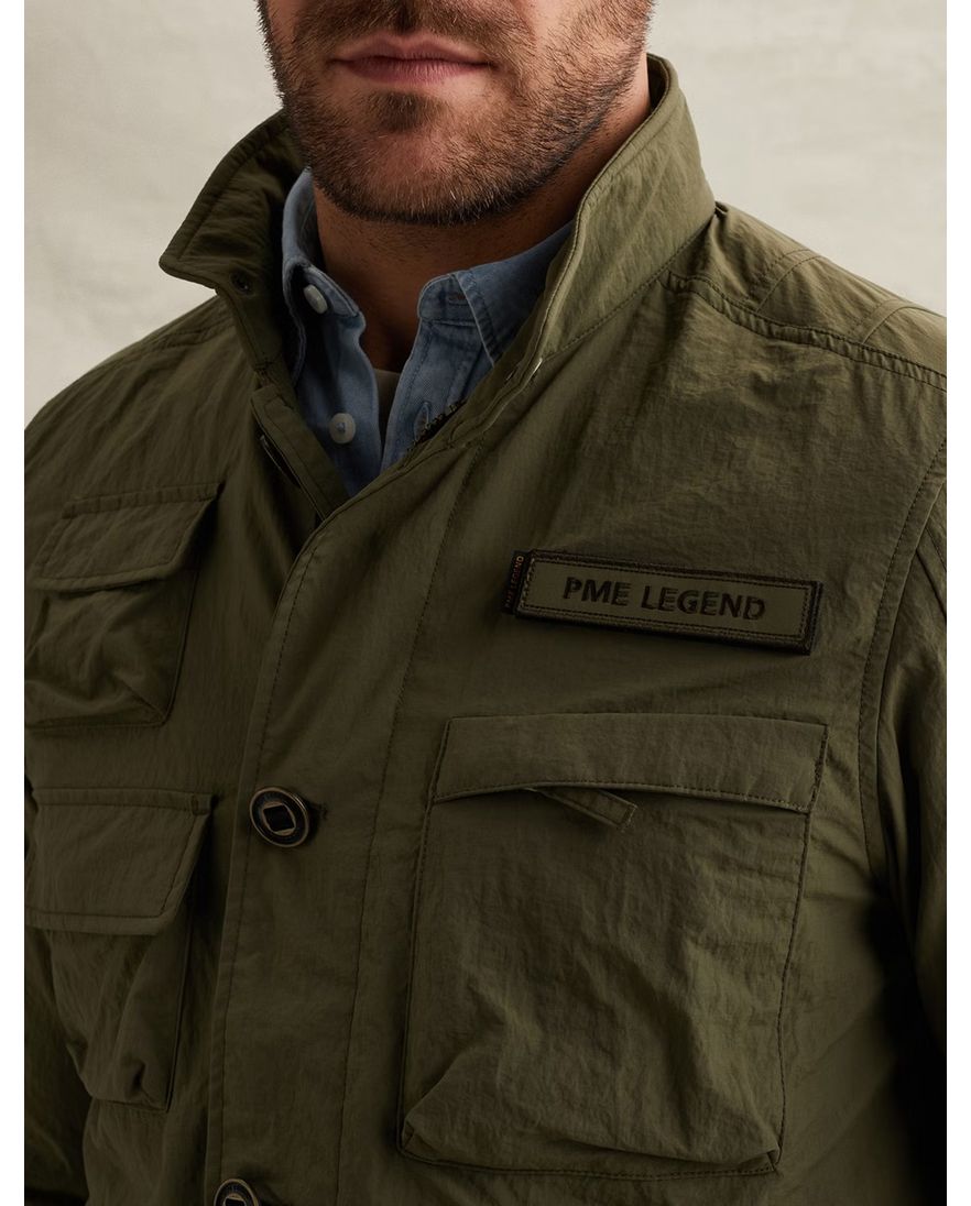 Jas donkergroen PME Legend Cargoyet rits en knopen