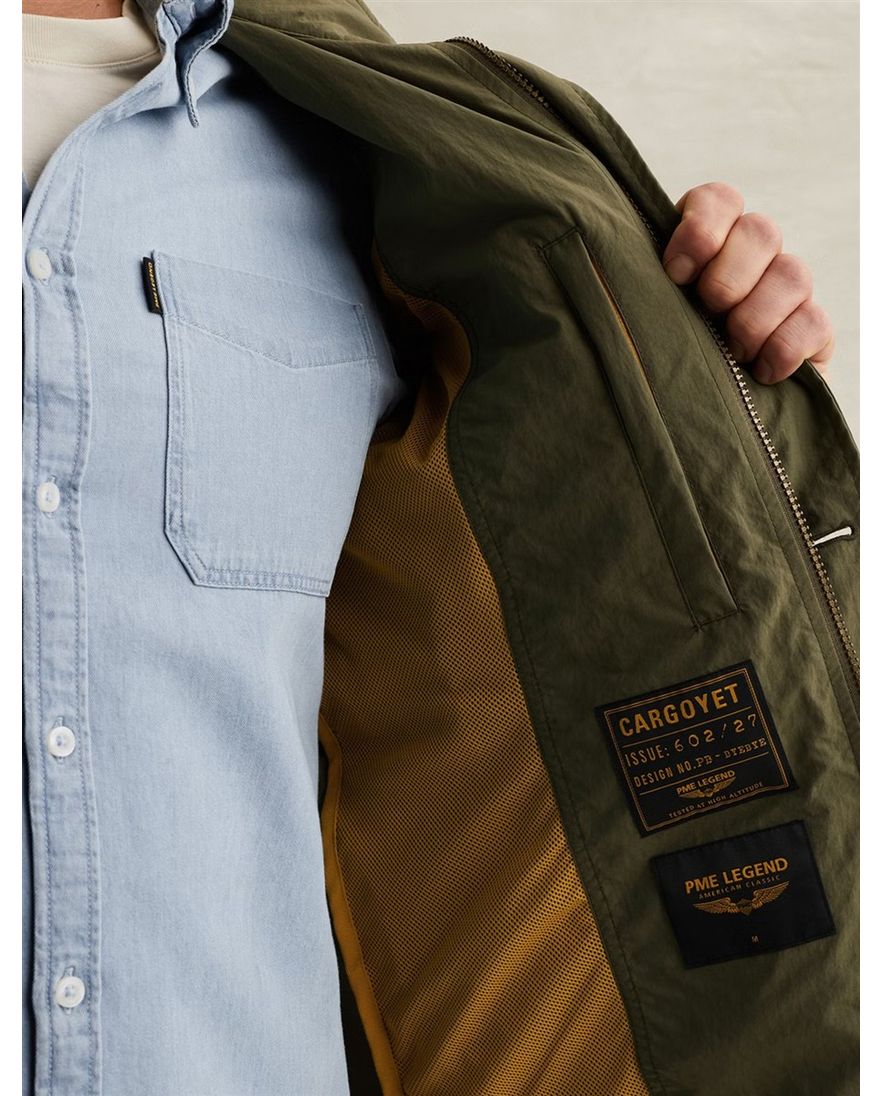 Jas donkergroen PME Legend Cargoyet rits en knopen