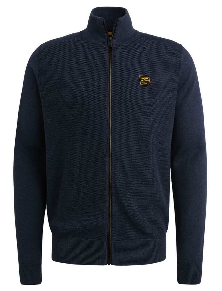 PME Legend vest donkerblauw structuur