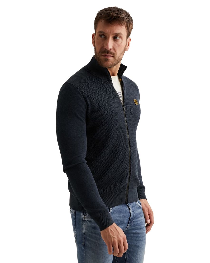 PME Legend vest donkerblauw structuur